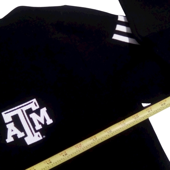 Adidas Black collaboration W/ ATM Sweater Jacket with White Stripes Size Medium - Picture 4 of 7